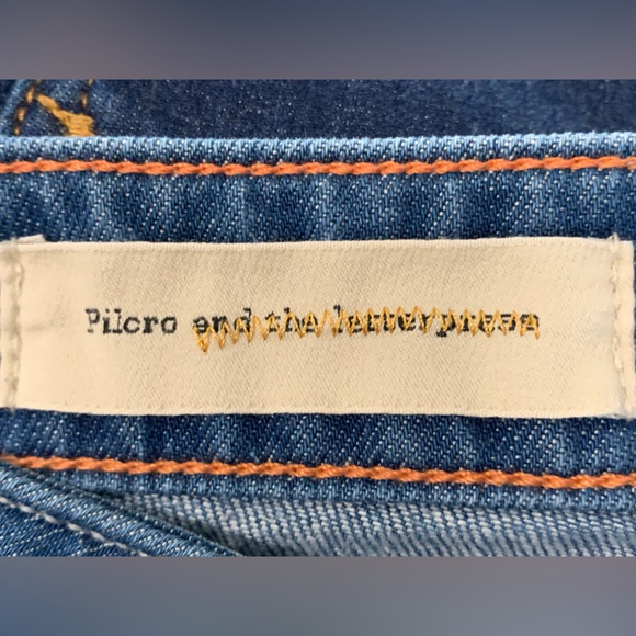 Anthropologie Pilcro Letterpress Womens Serif Fit Shorts 25 Denim Jean Stet 6" - Picture 3 of 8